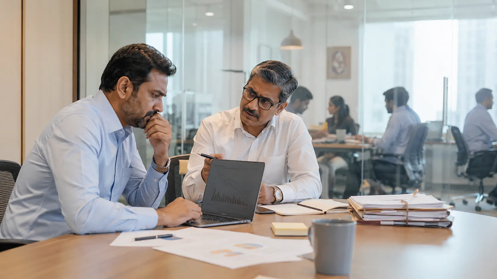 Indian business leaders examining a recurring operational obstacle