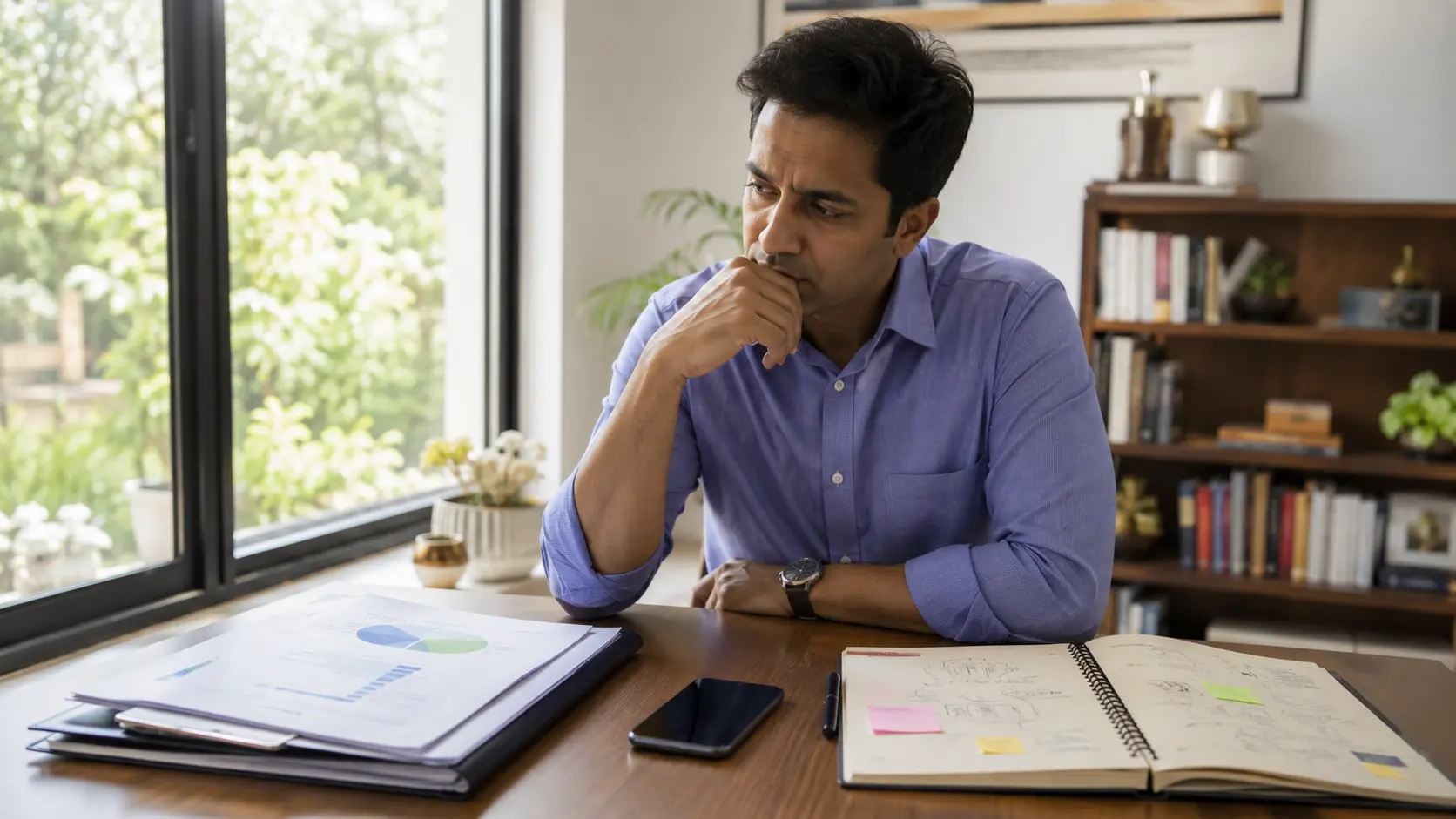 Indian professional seeking clarity while weighing a difficult decision