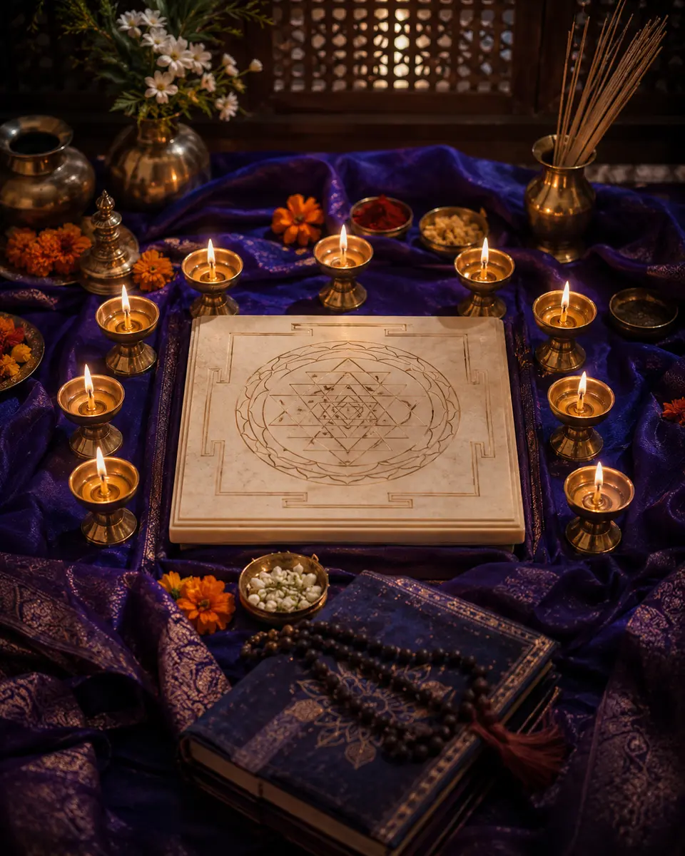 Faceless sacred Dashmahavidya Puja setting