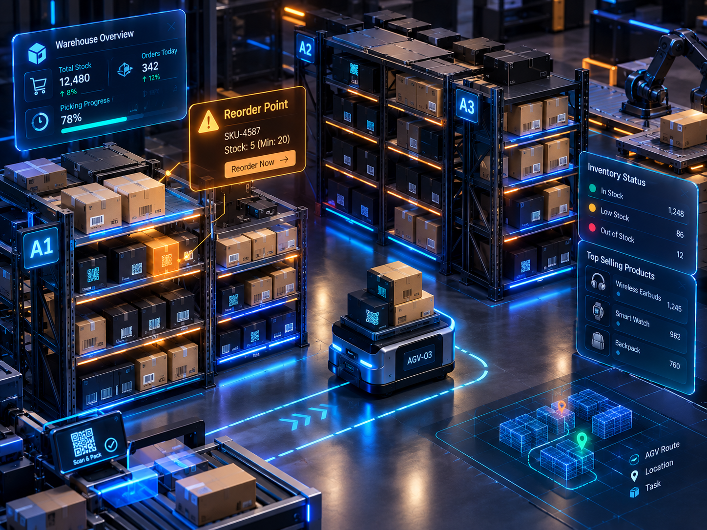 Real-Time Inventory & Warehouse Reorder Tracker