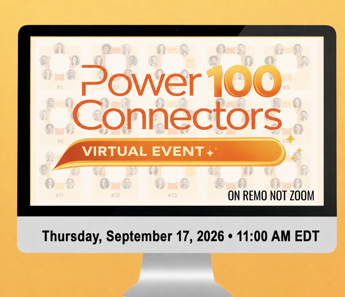 Power 100 Connectors virtual event details on Remo