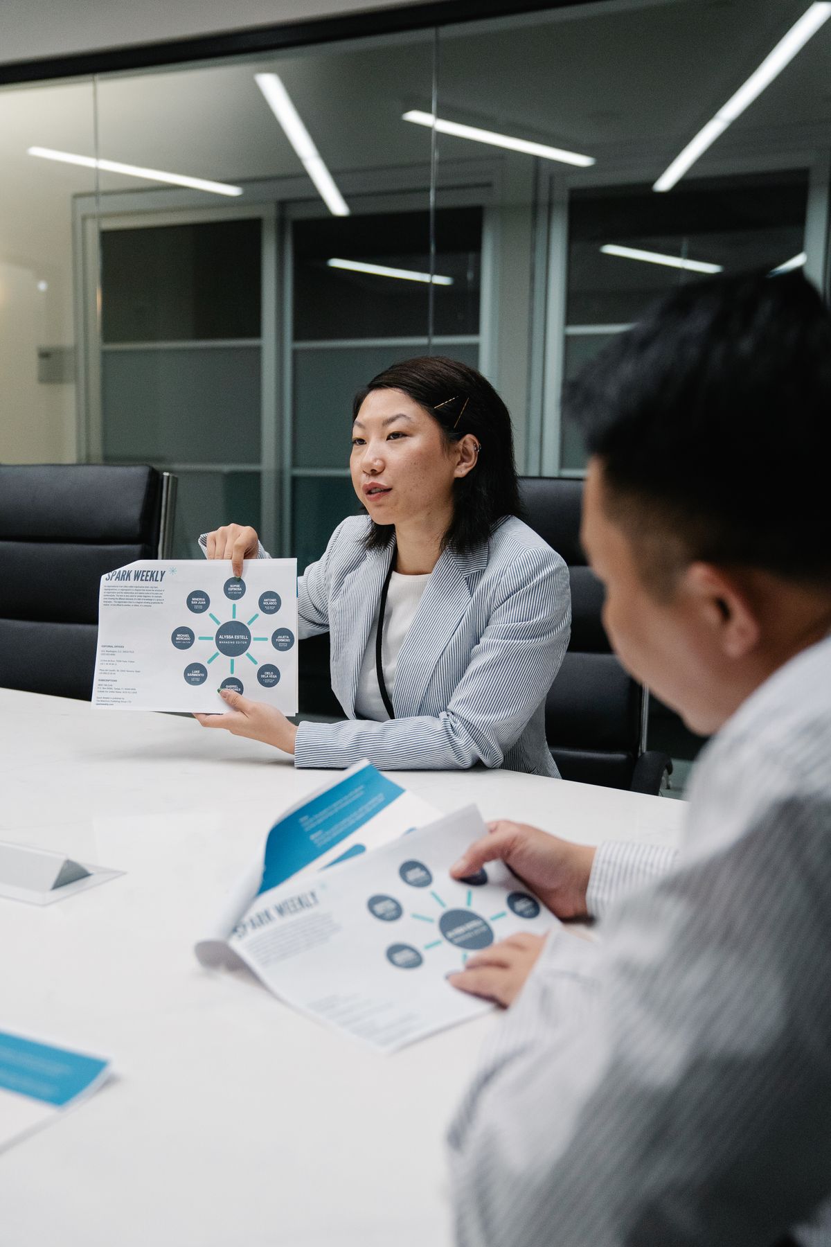 Coach presenting to a client