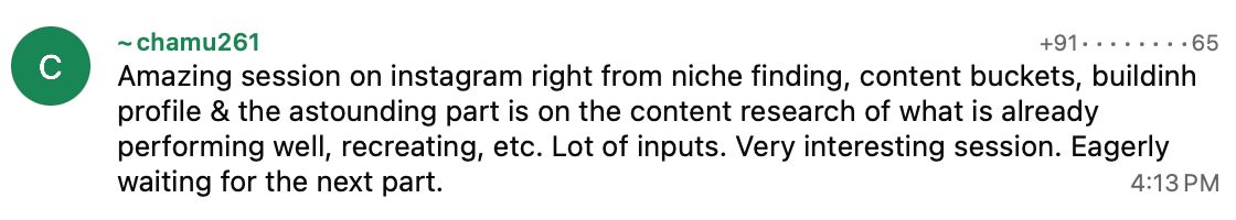 Attendee review