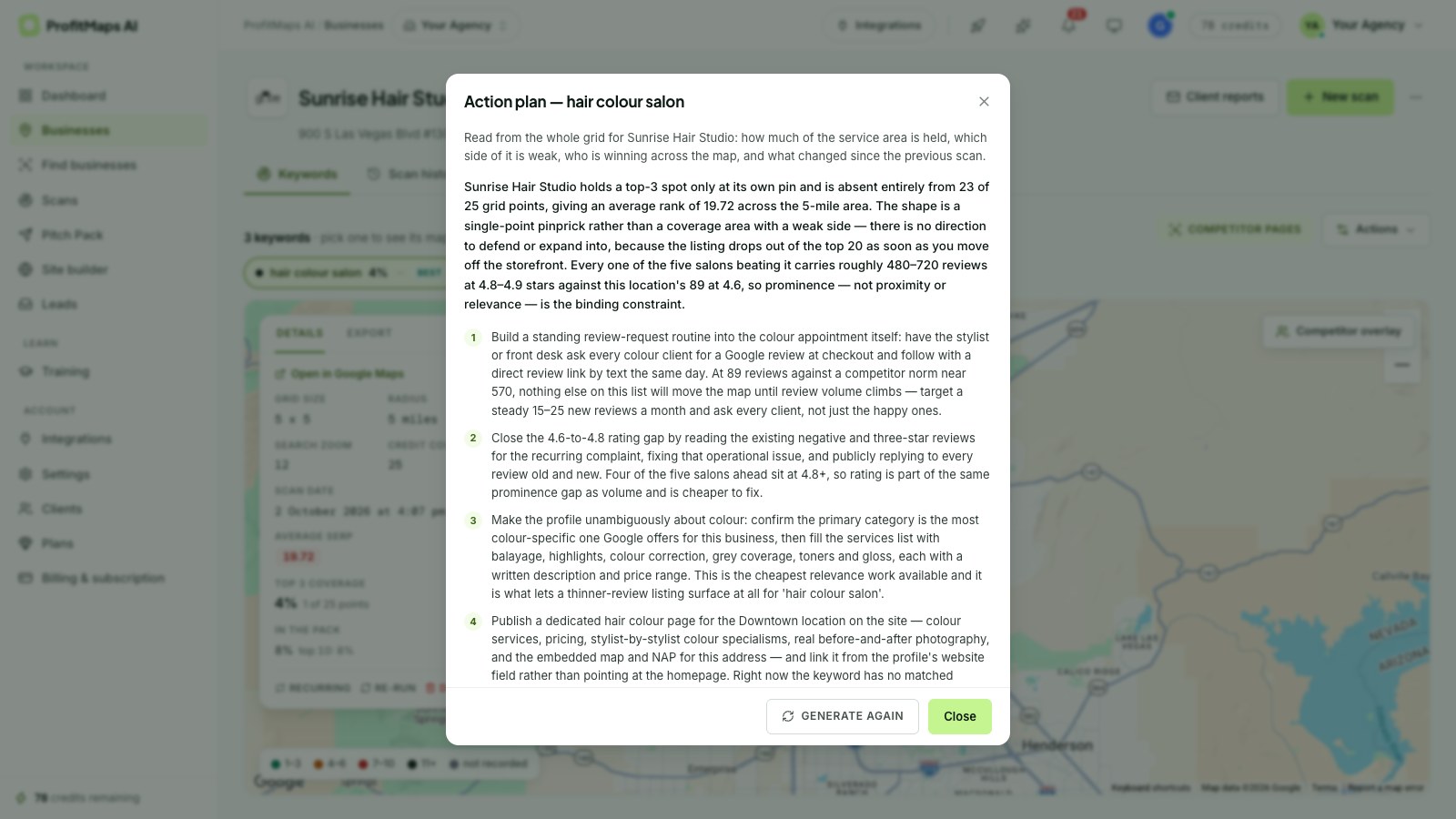 AI action plan written from the scan