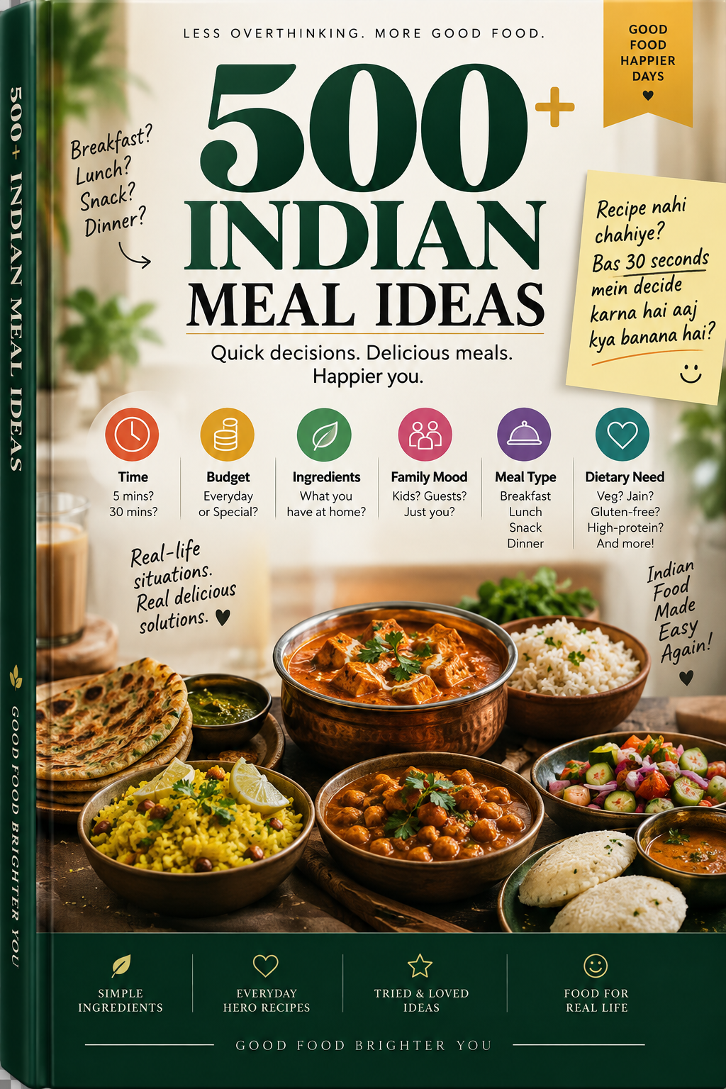 500 Mummy Kya Banaun - 500+ Indian Meal Ideas E-book Cover