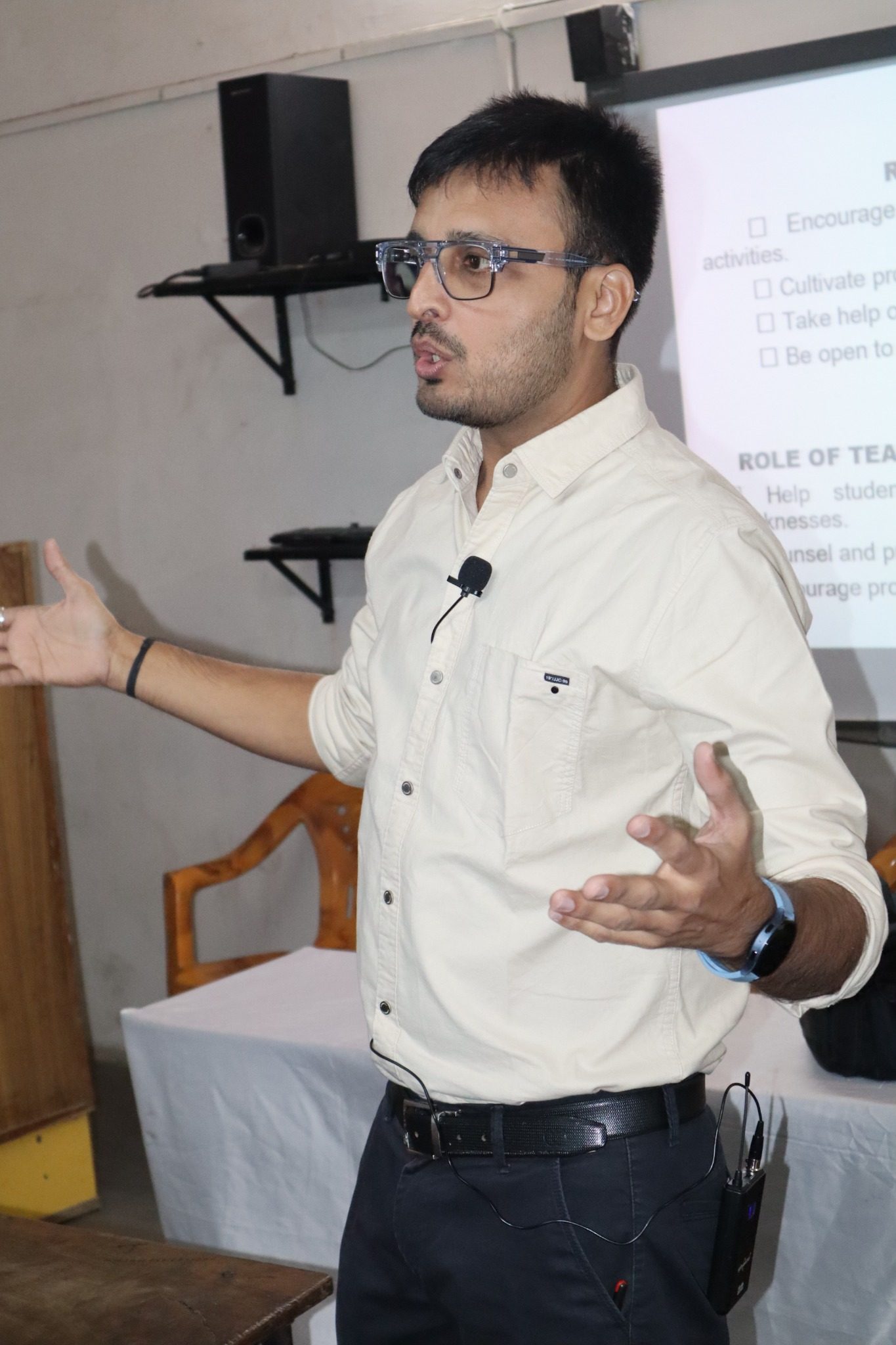 Siddharth Panchal speaking, with his natural facial expression preserved