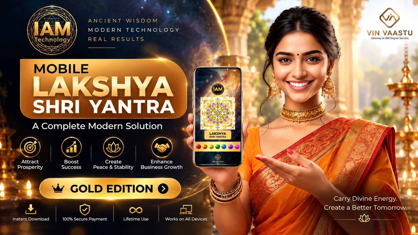 Mobile Lakshya Shri Yantra Gold Edition