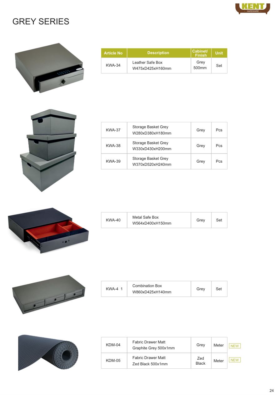 KENT Hardware Grey Safe & Storage catalogue page 27