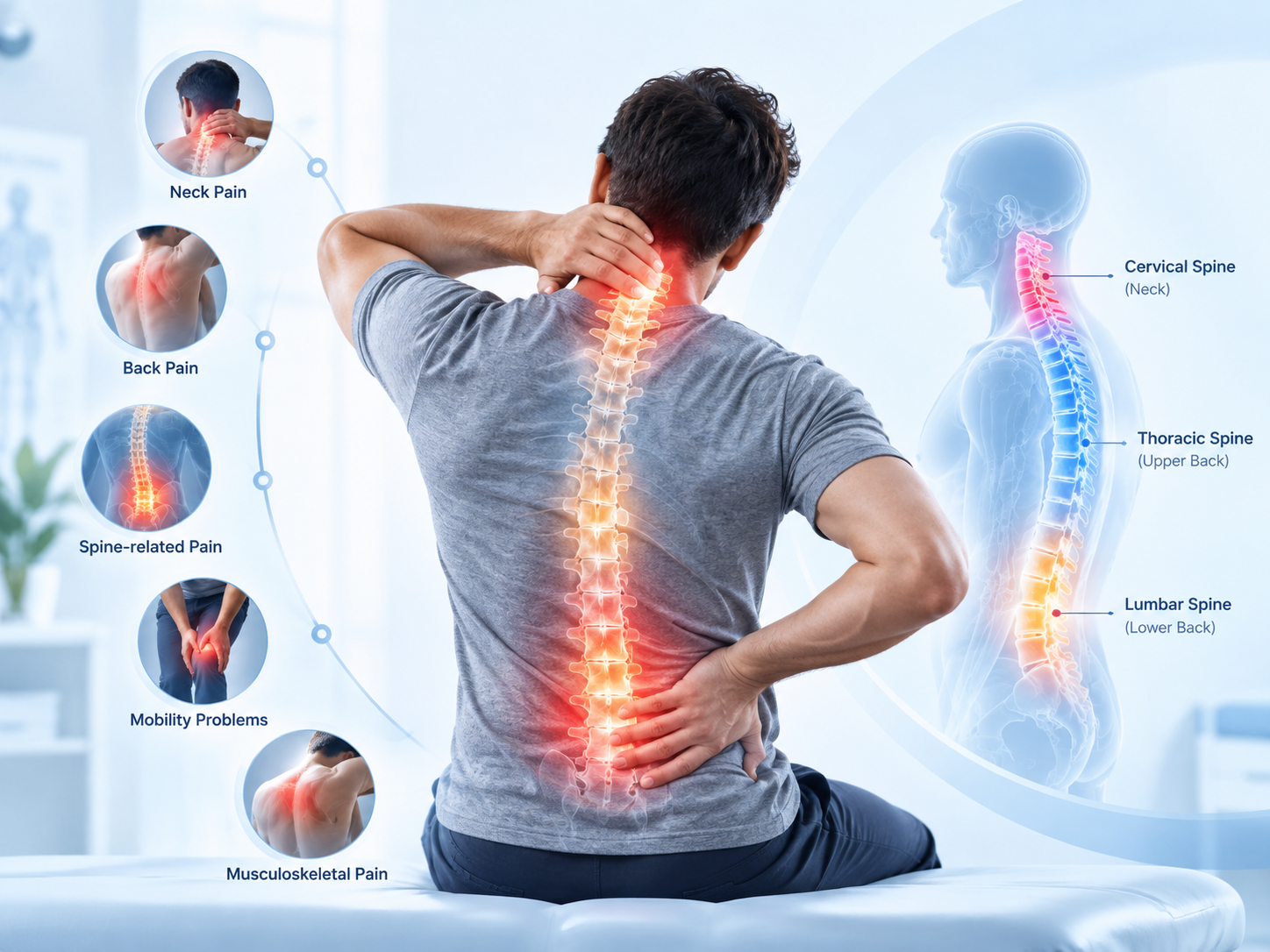Back, neck and spine orthopaedic consultation with Dr. Gourav Thakral at Artha Mart, Tech Zone IV