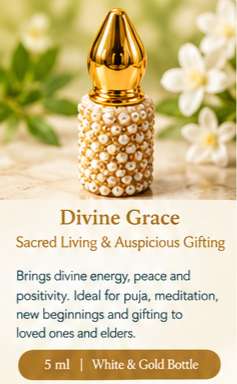 Divine Grace elixir in a white and gold bottle