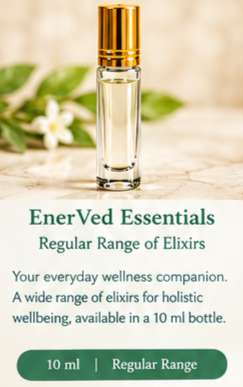 EnerVed Essentials elixir in a 10 ml regular range bottle