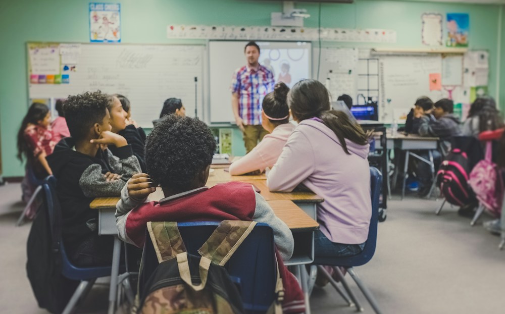 Students in a learning environment