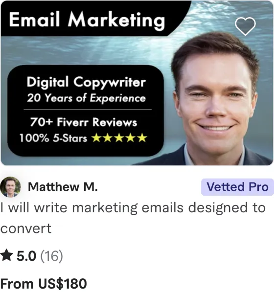Fiverr gig pricing screenshot