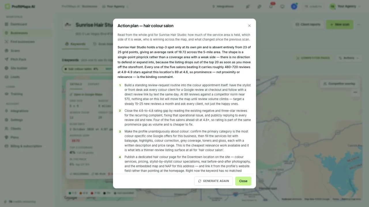 AI action plan written from the scan